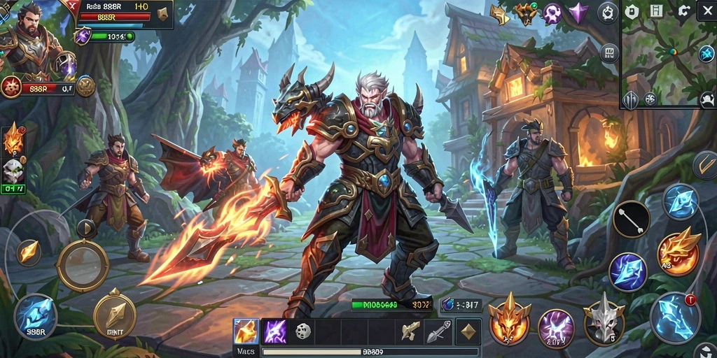 Tangkapan layar gameplay seru dari 888R yang menampilkan aksi bertempur.