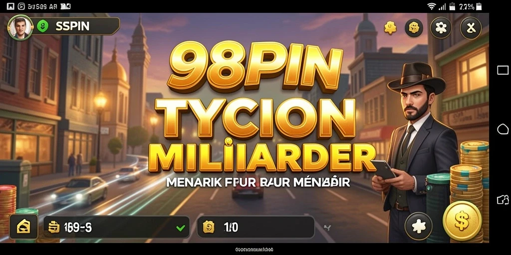 Tampilan gameplay <strong>98SPIN</strong> dengan berbagai pilihan bisnis yang menarik.