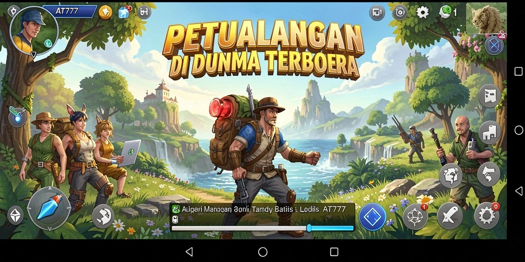 Screenshot AT777 yang menampilkan keindahan dunia terbuka.