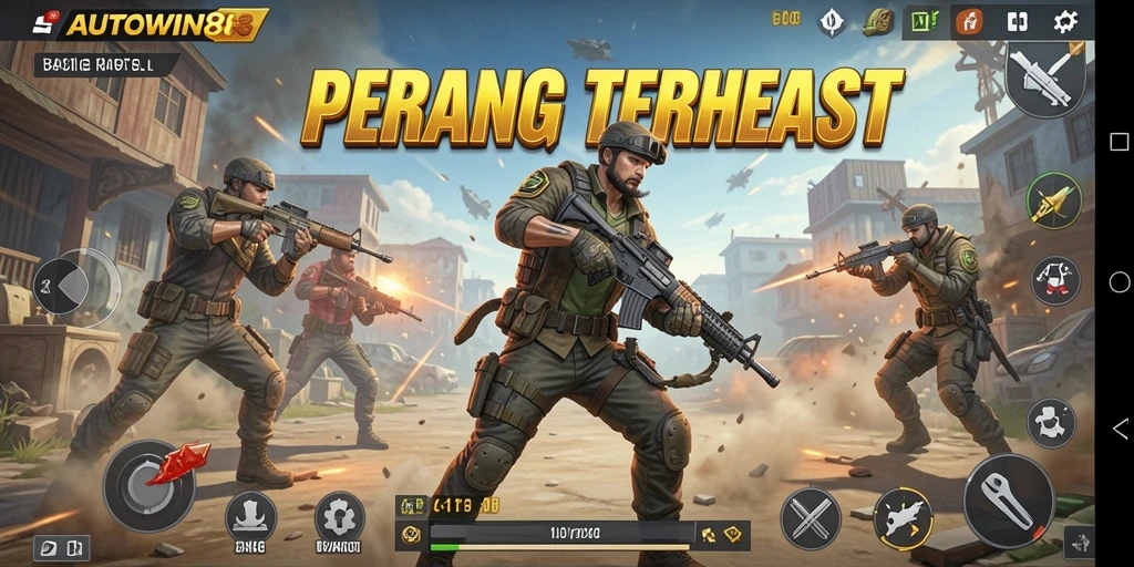 Gameplay seru dan intens di AUTOWIN88 Battle Royale.