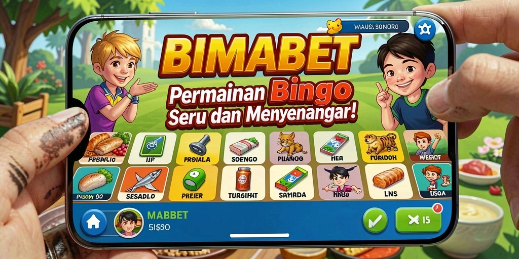 Tangkapan layar permainan Bingo dengan pemain bersenang-senang.