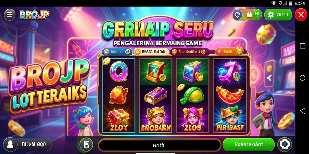 Tampilan gameplay seru di BROJP dengan mesin slot yang menarik.