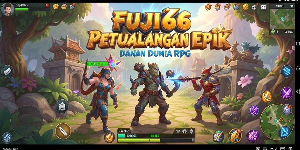 Tangkapan layar menampilkan aksi seru gameplay RPG FUJI66.