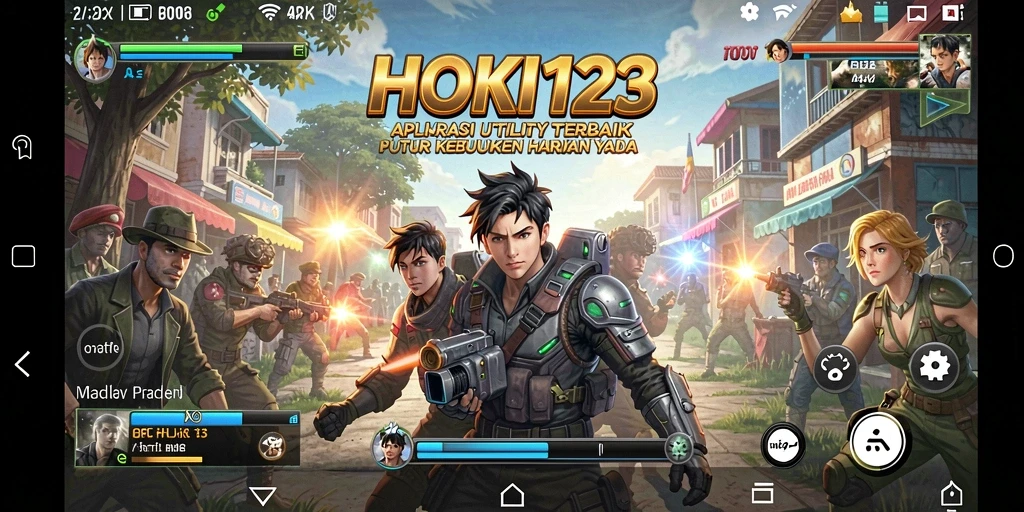 Tampilan antarmuka utama HOKI123 dengan berbagai fitur Utility.
