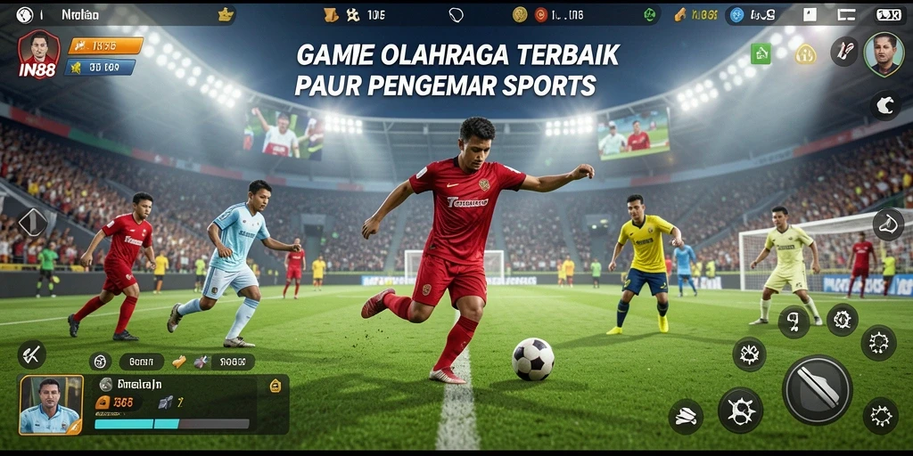 Tampilan screenshot utama IN88 menampilkan intensnya gameplay olahraga yang menegangkan.