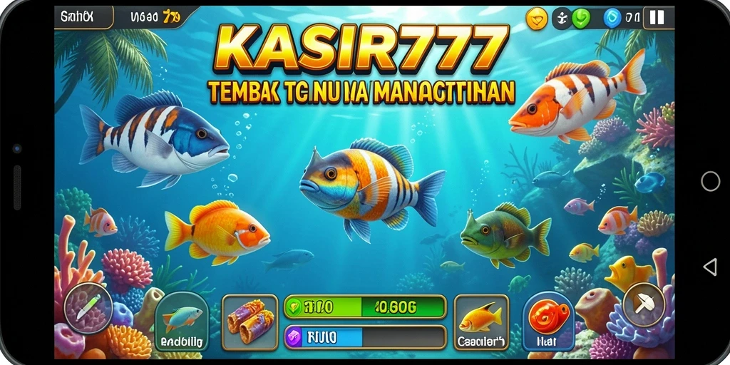 Tampilan gameplay KASIR777 menampilkan serunya menembak ikan di lautan.