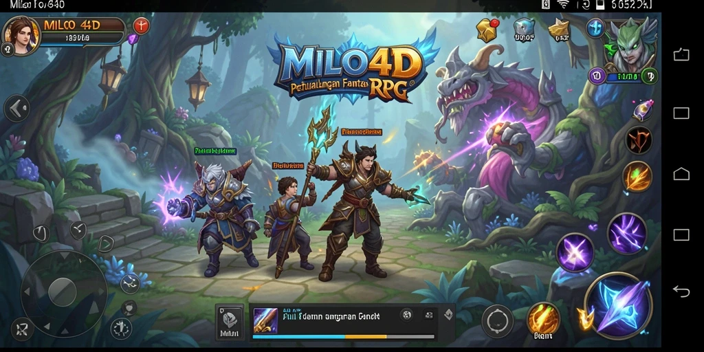 Tangkapan layar menunjukkan aksi seru dalam permainan RPG.