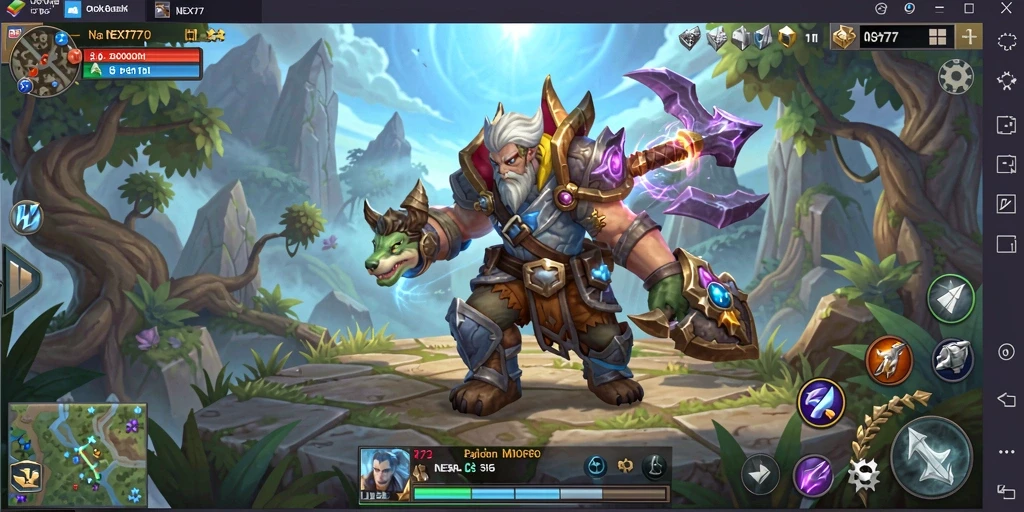 Screenshot NEX777 menunjukkan aksi seru dalam petualangan MMORPG.