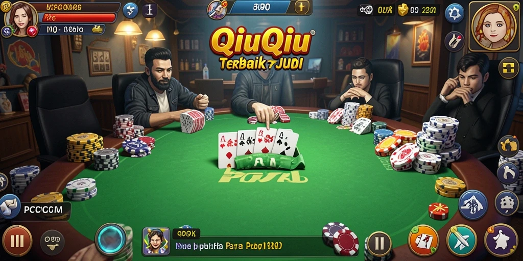 Tampilan gameplay mendebarkan dalam game QiuQiu.