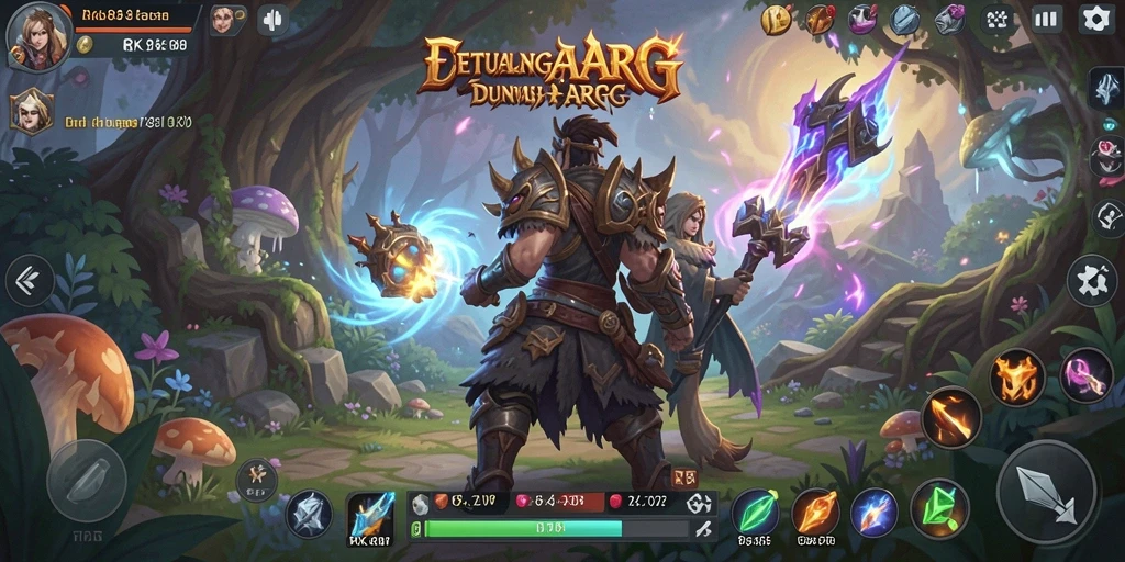 Tampilan gameplay mendebarkan di dunia ARPG RK88.