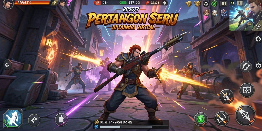 Tampilan menarik saat memainkan RP6677 dengan grafis pertarungan menawan.