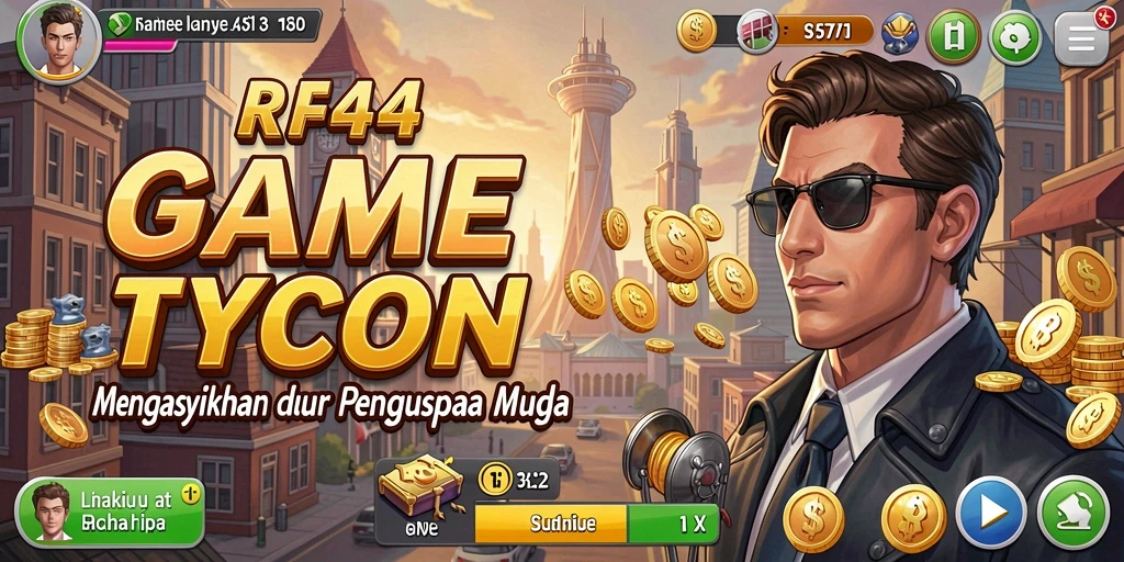 Tampilan gameplay RR44 yang menarik dalam simulasi Tycoon.