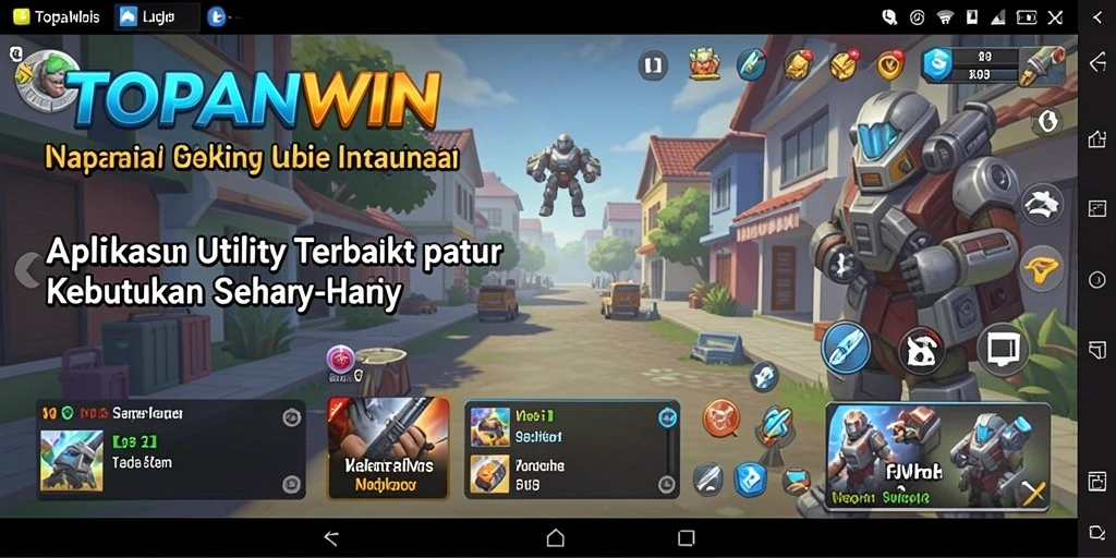 Screenshot TOPANWIN menunjukkan antarmuka yang intuitif dan fungsionalitas aplikasi Utility.
